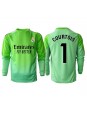 Billige Real Madrid Thibaut Courtois #1 Keeper Bortedrakt 2025-26 Langermet